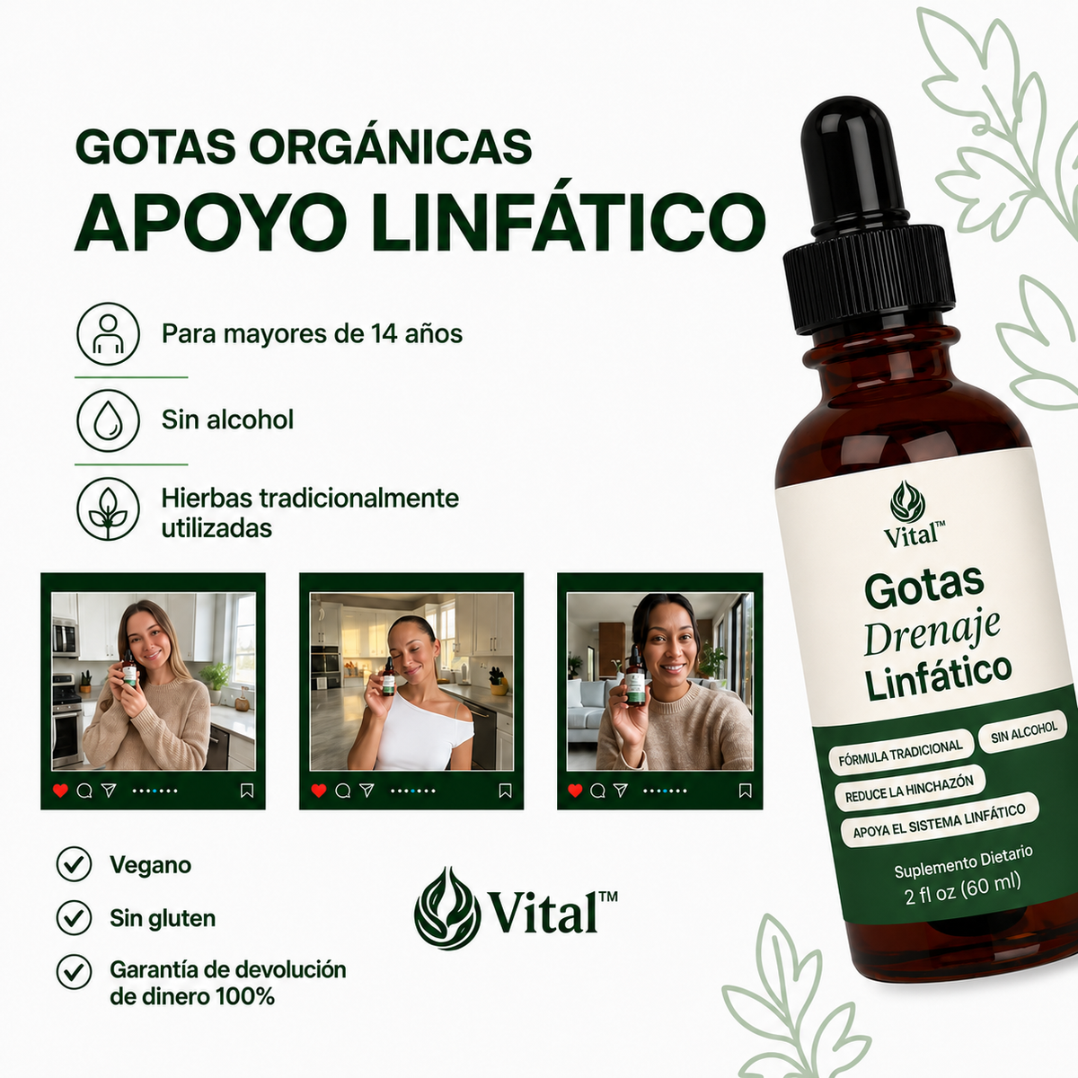 Vital| Reducí Hinchazon e Inflamación (Rostro, Abdomen y Piernas)